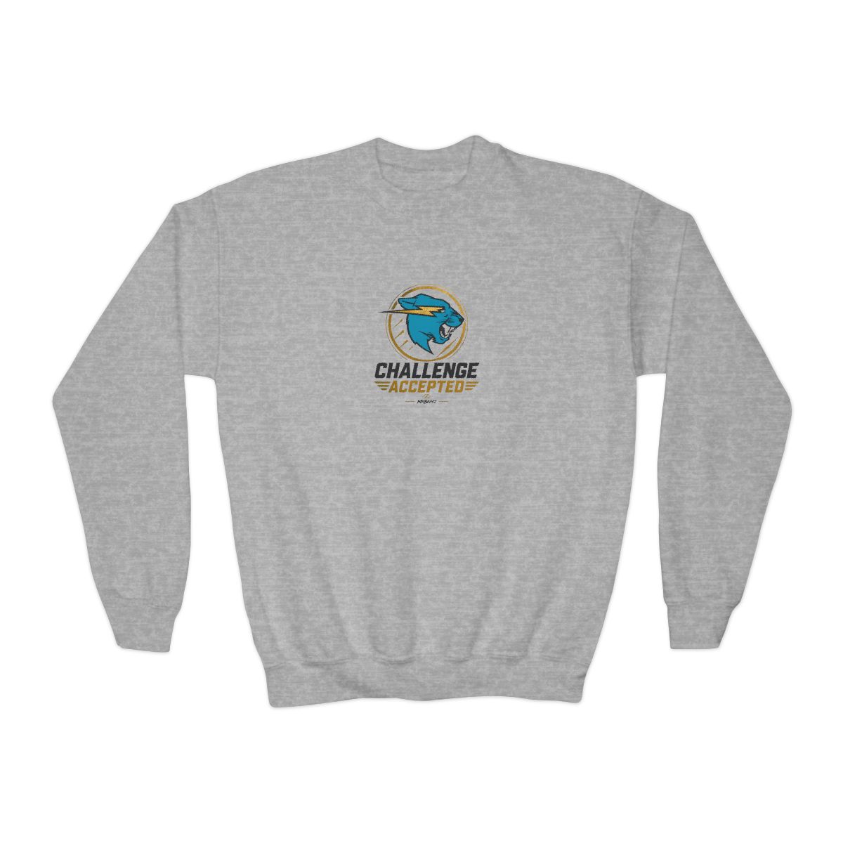 Mr Beast "CHALLENGE ACCEPTED" Kids Crewneck